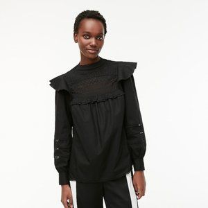J Crew NWT Crocheted lace ruffle top